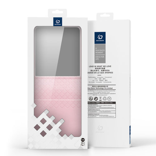 Оригинален кожен калъф за Samsung Galaxy Z Flip 8 розов кутия