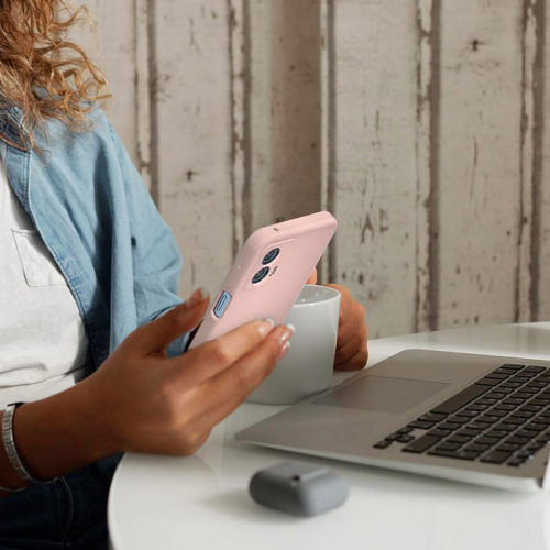 Силиконов калъф за Motorola Moto G37 пепел от рози телефон
