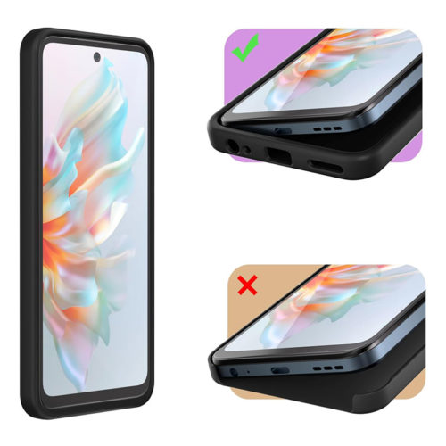 Силиконов калъф за Motorola Moto G86 черен пълна защита