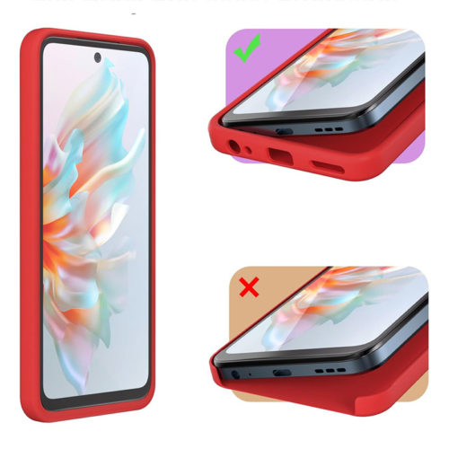 Силиконов калъф за Motorola Moto G86 червен пълна защита