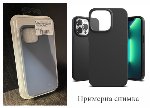 Изчистен силиконов кейс Samsung Galaxy A22 4G – Сиво-синьо (S17–A2)