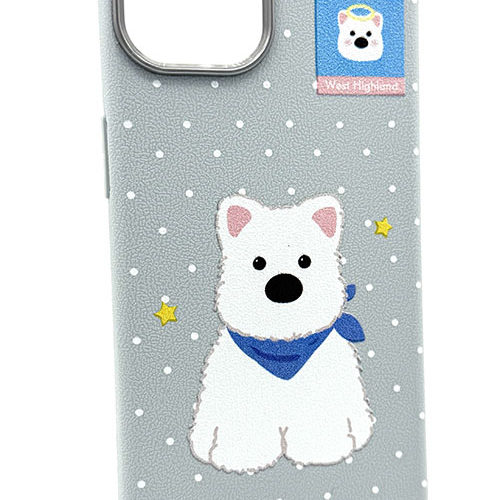 Кейс тпу за Realme Note 60 – Светлосив с кученце “West Highland Terrier”