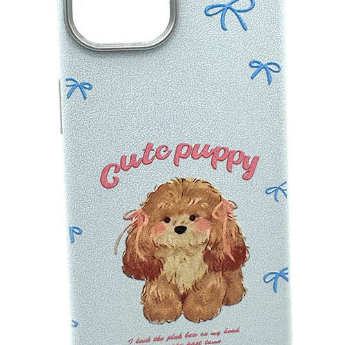 Кейс тпу за Realme Note 60 – Светлосин с кученце “Cute Puppy”
