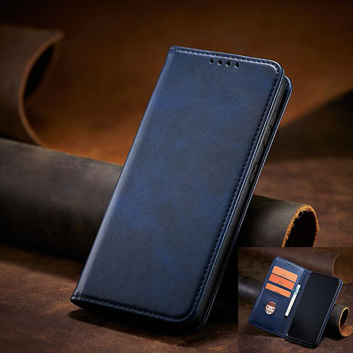 Кожен тефтер с магнитен капак TCL 50 SE – Син