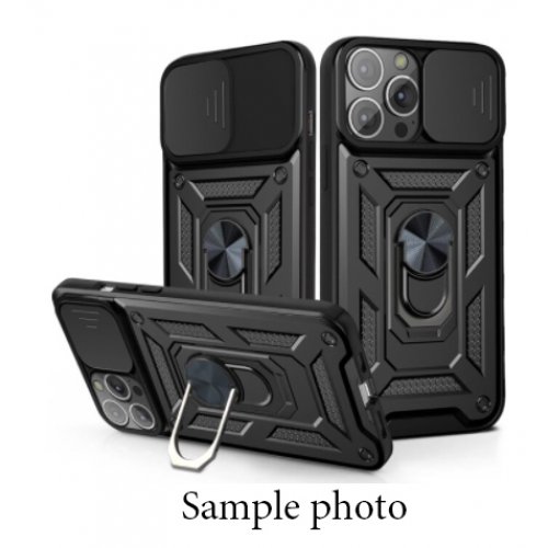 Удароустойчив Кейс с Ring, Car, Slide Camera Cover Realme C31 (2022) – Черен